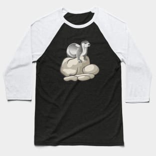 Otter Illustration Baseball T-Shirt